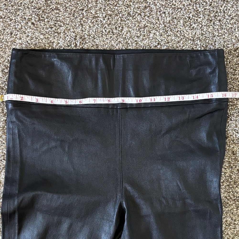SPRWMN Luxury 100% Leather Crop Micro Flare Pants High Rise Size L - Picture 9 of 16